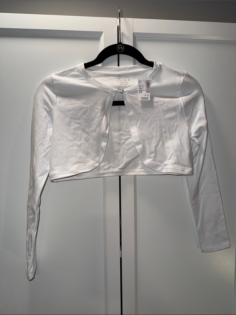 NWT- The Children's Place White Cropped Bolero Shrug